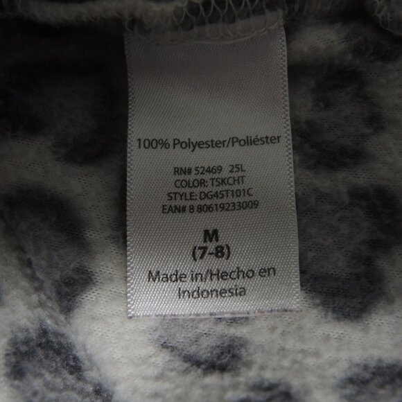 4/$25 Girl Bundle 2 Fleece 1/4 Zip Jackets Gray Leopard Large Colorful Dots Sz M - Picture 10 of 12